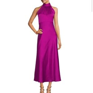 Satin Halter Mock Neck “Taylor” formal dress